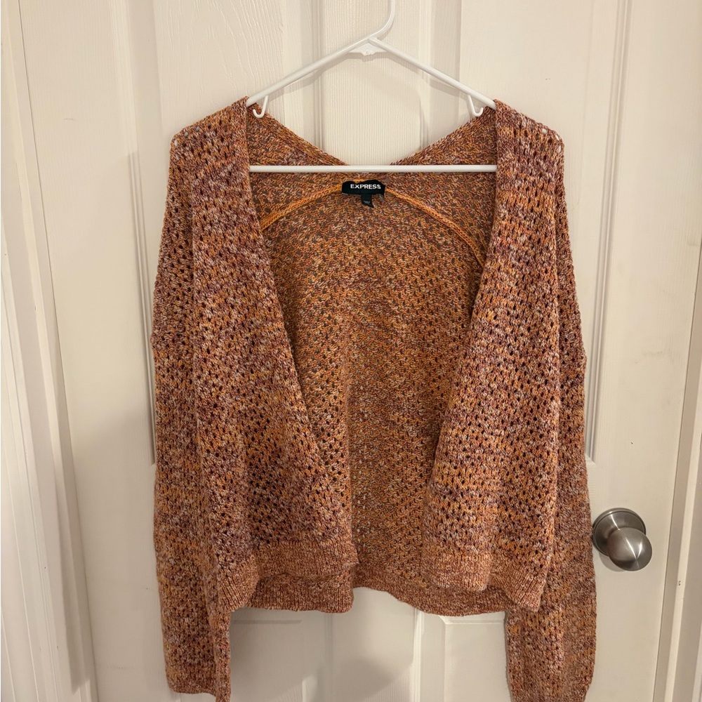Express Women's Multicolor Open-Front Cardigan